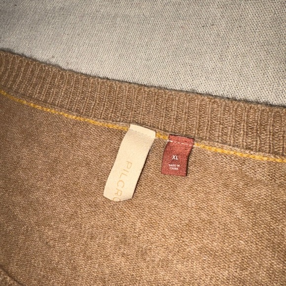 Pilcro Beige Tan 100% Cashmere Scoop Neck Sweater Womens XL - Picture 2 of 9